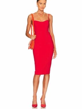 Nookie Red Bodycon Midi Dress size XS